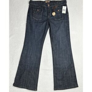 New See Thru Soul Jeans Womens 31 Blue Medium Wash Wide Leg